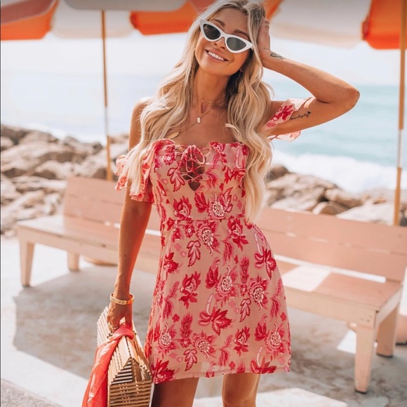 SOLD White Fox Boutique 🌸 Same Love Floral Dress - Picture 3 of 8